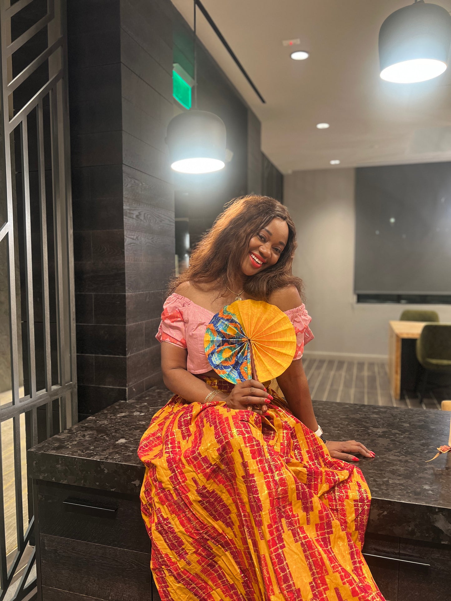 Fabric fan / African fan / ankara fan