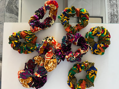 Ankara Print Hair Scrunchies.