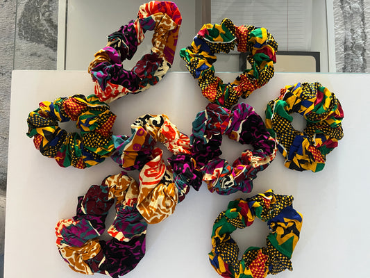 Ankara Print Hair Scrunchies.