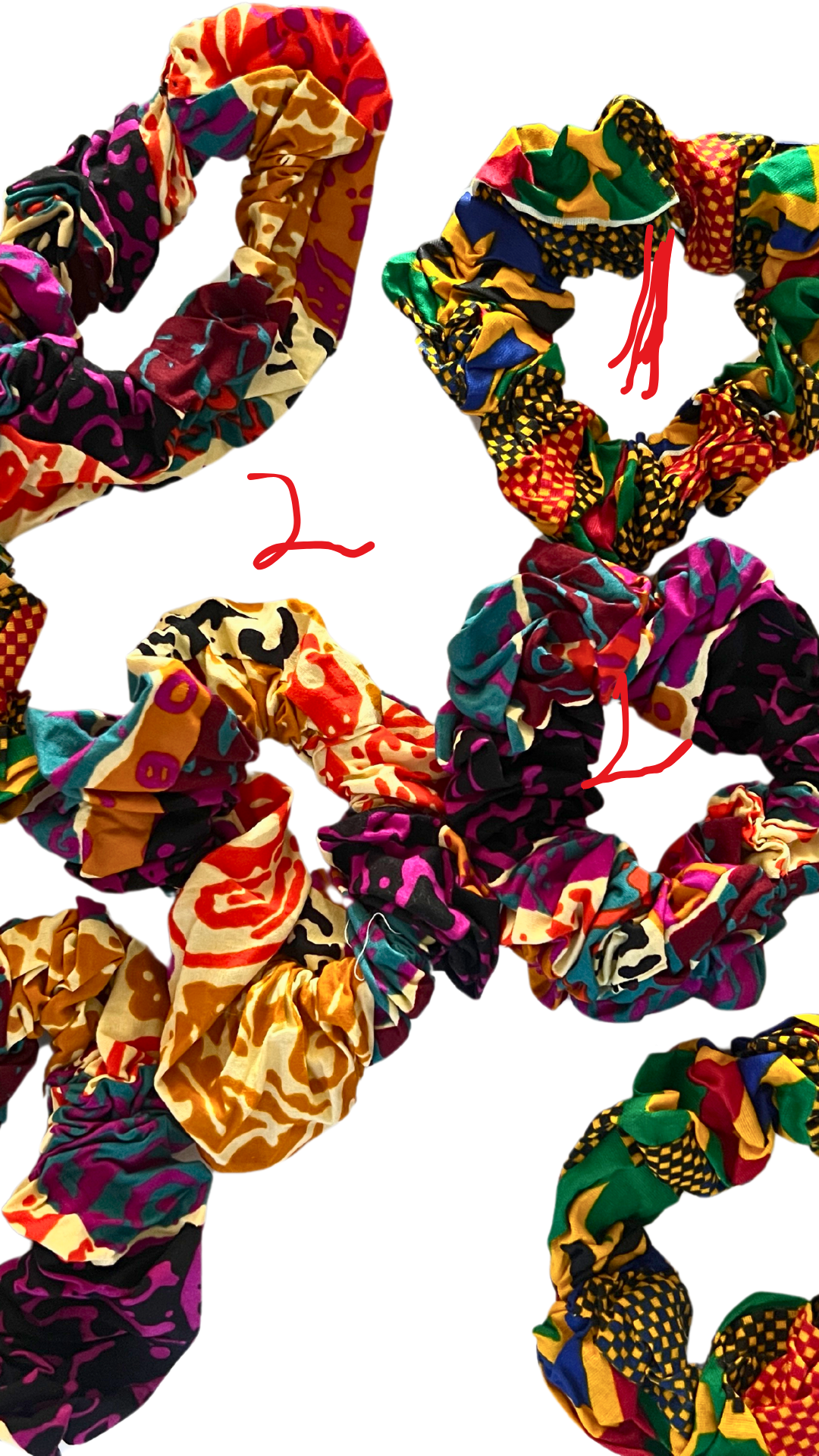 Ankara Print Hair Scrunchies.