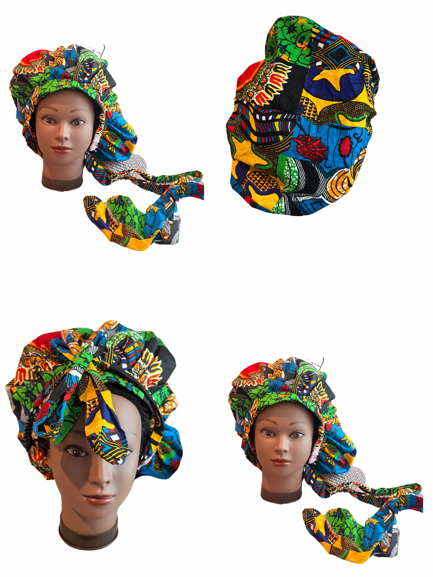 African Ankara Decorative Bonnets