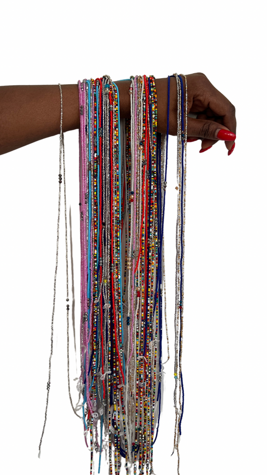 African Waisted Beads/Tie on