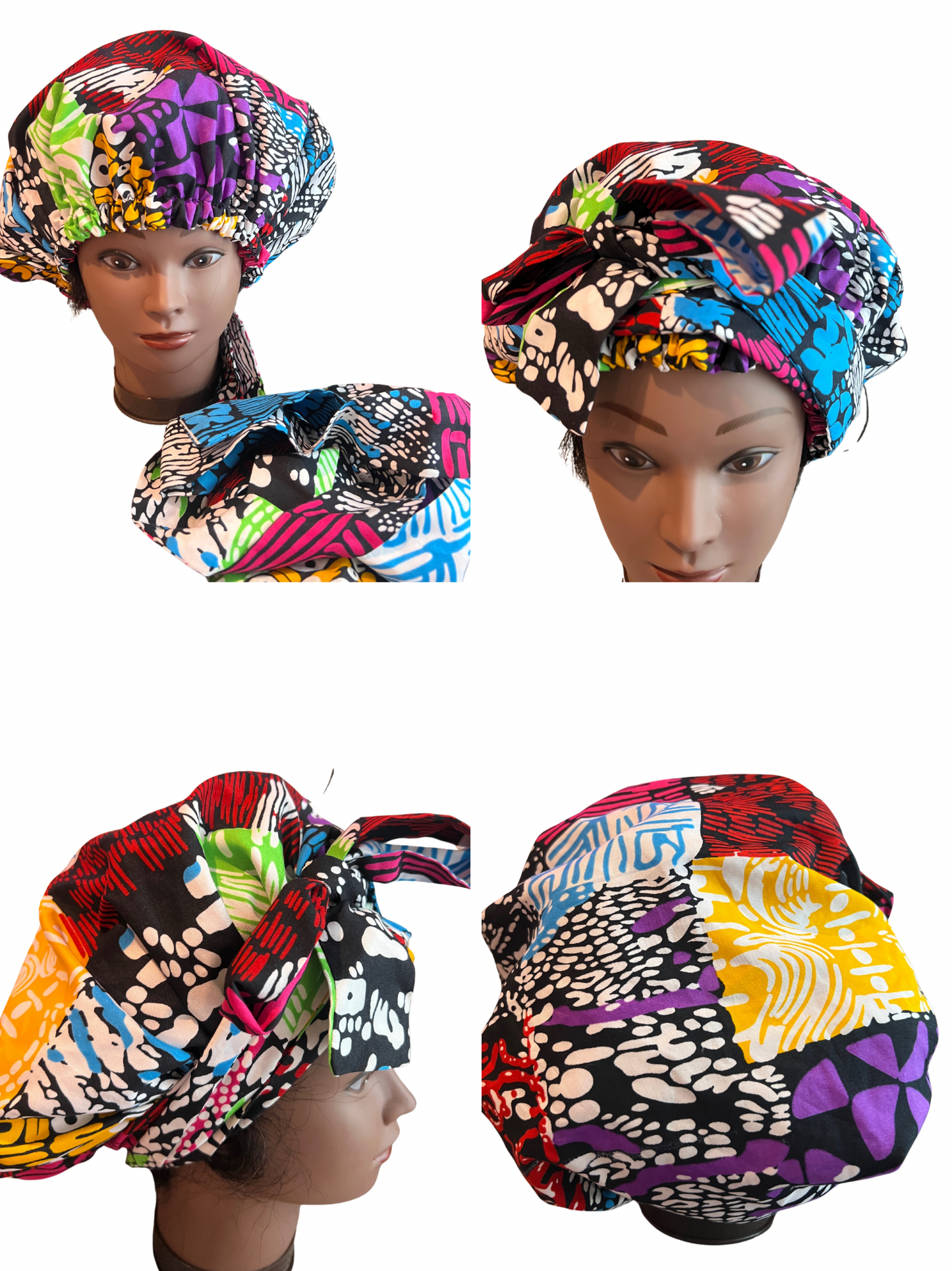 African Ankara Decorative Bonnets