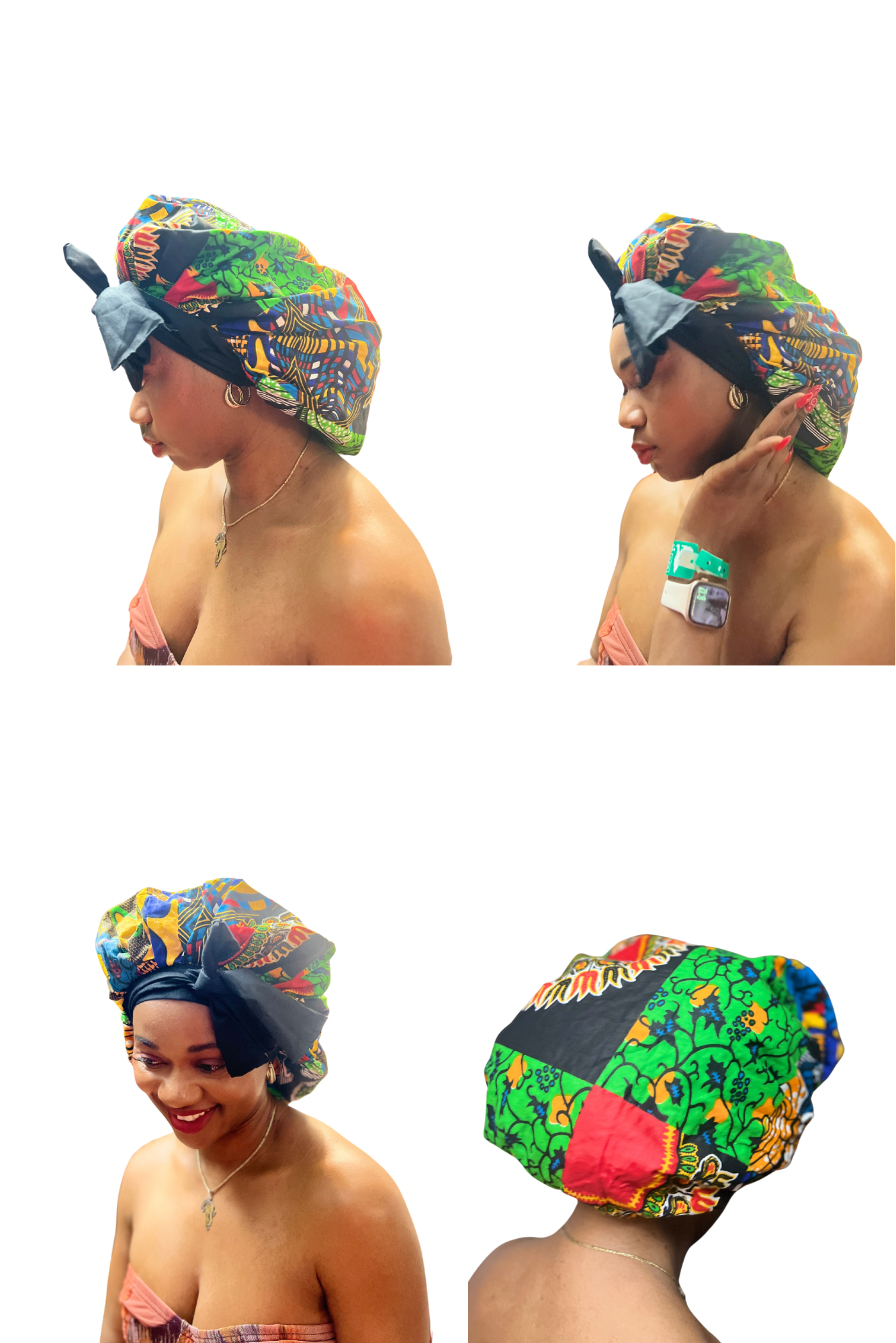 African Ankara Decorative Bonnets