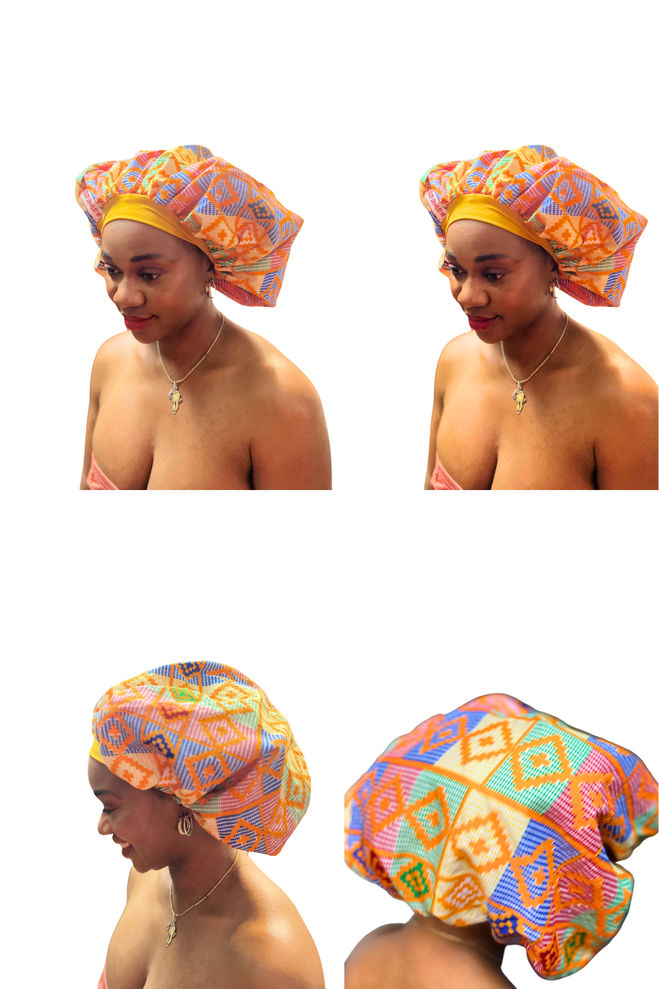 African Ankara Decorative Bonnets